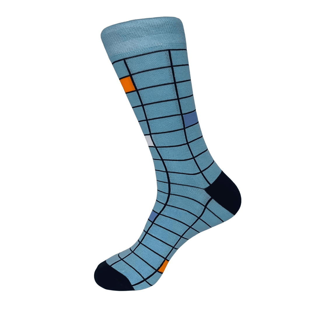 Light Blue socks | Celebrate Diversity Collection | Inclusive sock fashion | Unity in diversity | Fashion statement socks | Elegant mosaic design