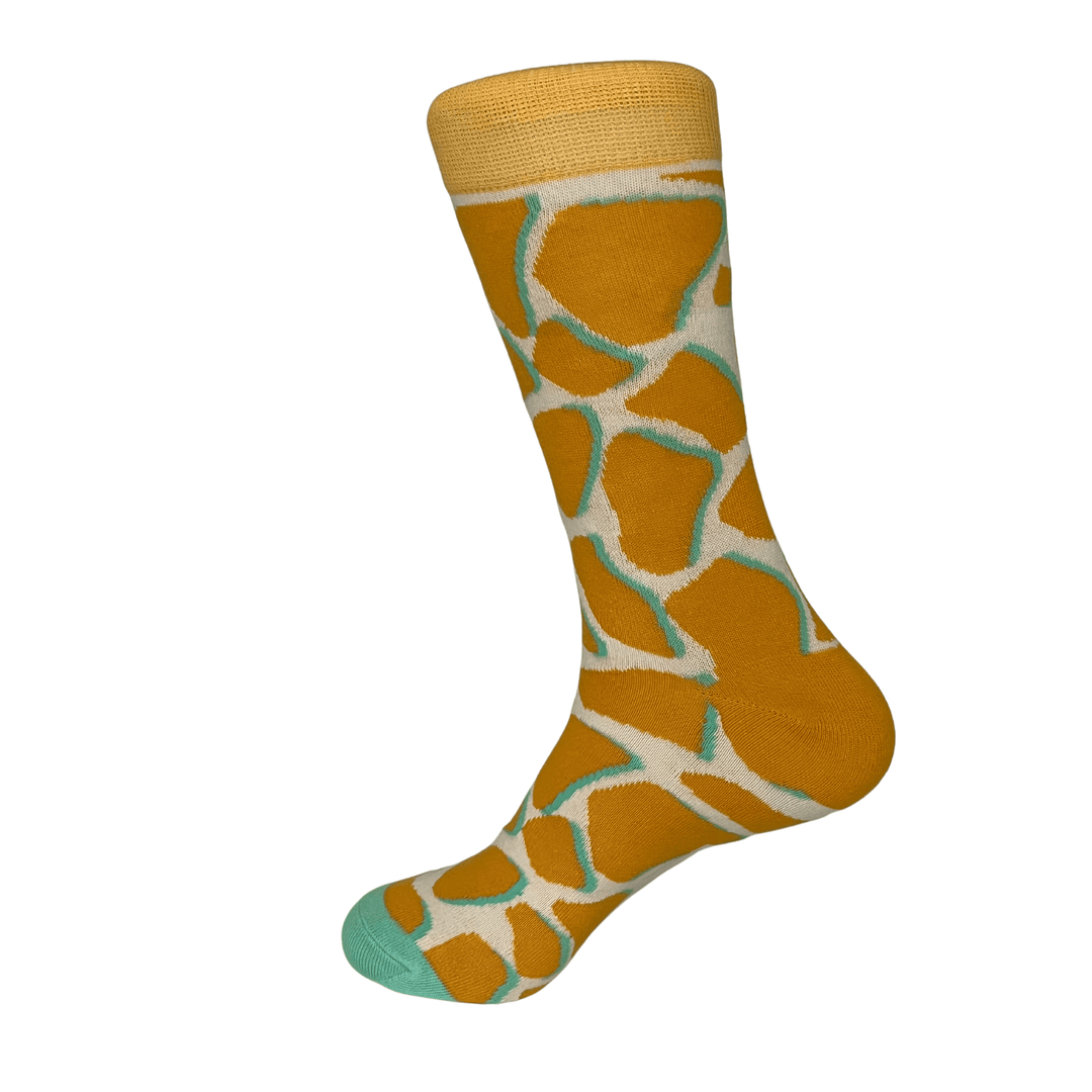 Savannah Collection | Giraffe Print Socks | Nature-Inspired Patterns | Playful Fashion | Comfortable Sock Design | Sock Geeks Style