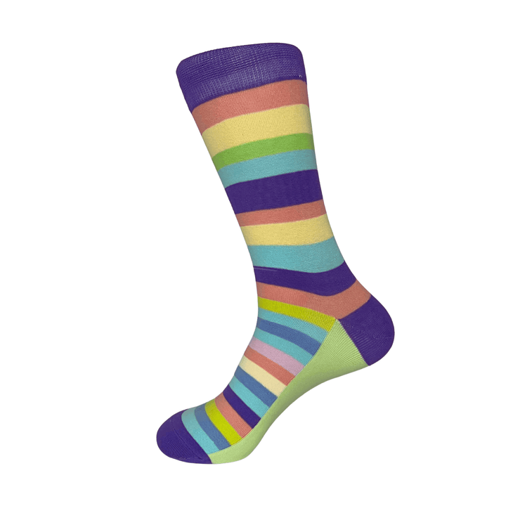 Stripe Socks | Serene Purple Stripes | Tranquil Footwear |  Calm and Comfortable | Stylish Sock Design