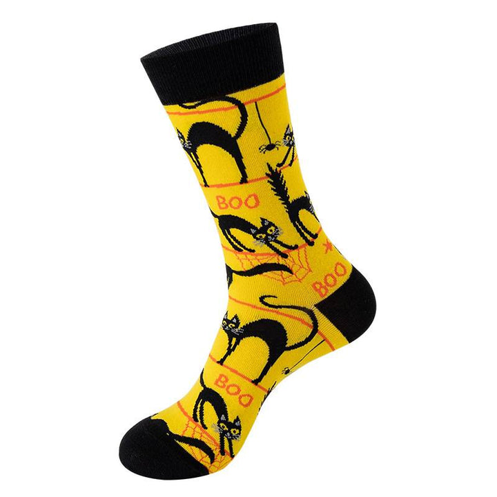 Luxury Halloween Socks UK | Halloween Socks | Black Cat Socks | Sock Geeks