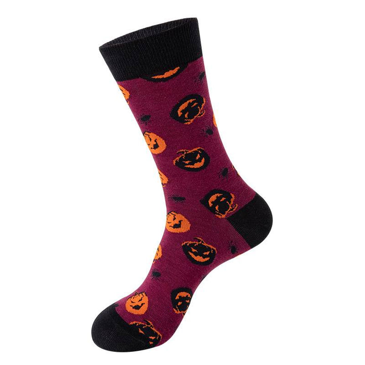 Spooky socks | Halloween accessories | Pumpkin socks | Creepy spiders | Eerie fashion | Scary pumpkin patch