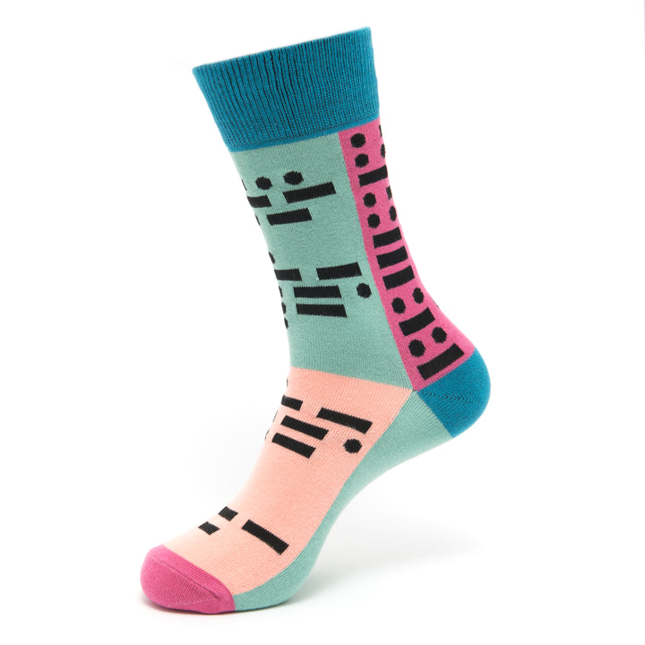 Morse Code | Matching Socks | Couples | Quality Cotton | Hidden History | Elegant Pink