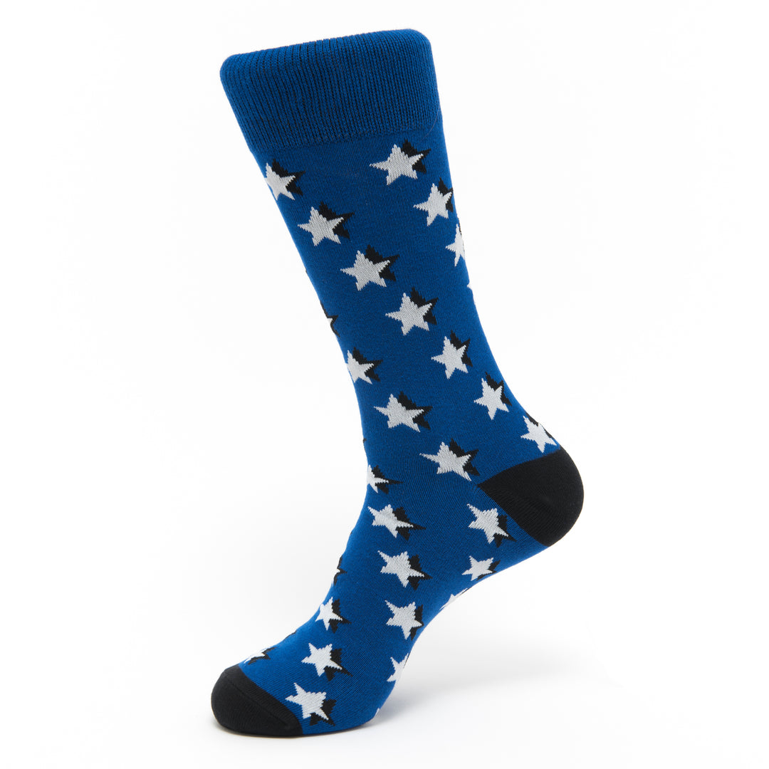 Star Collection Socks | Celestial Socks for Couples | Luxury His and Hers Socks | Night Sky Inspired Sock Set | Starry Motif Socks | Regal Purple and Deep Blue Socks