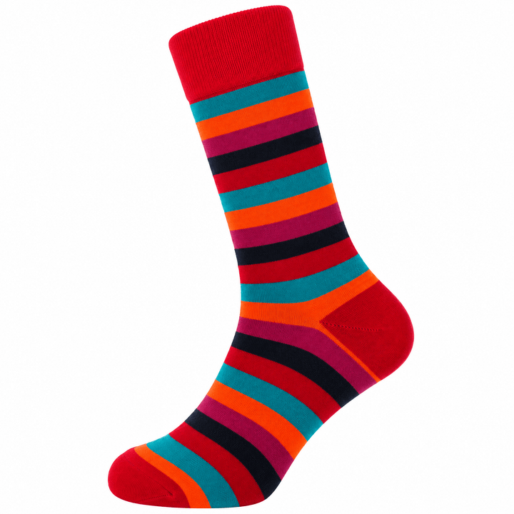 colourful striped socks | men's striped socks | striped dress socks | colourful men's socks | rainbow stripe socks | london socks company