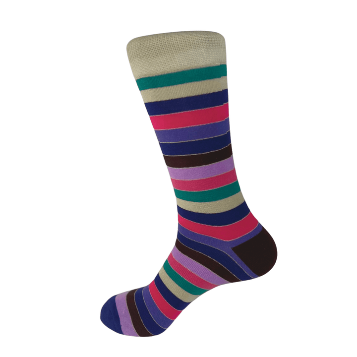 striped socks UK | purple and pink socks | colourful cotton socks | funky sock designs | pastel stripe socks | limited edition socks