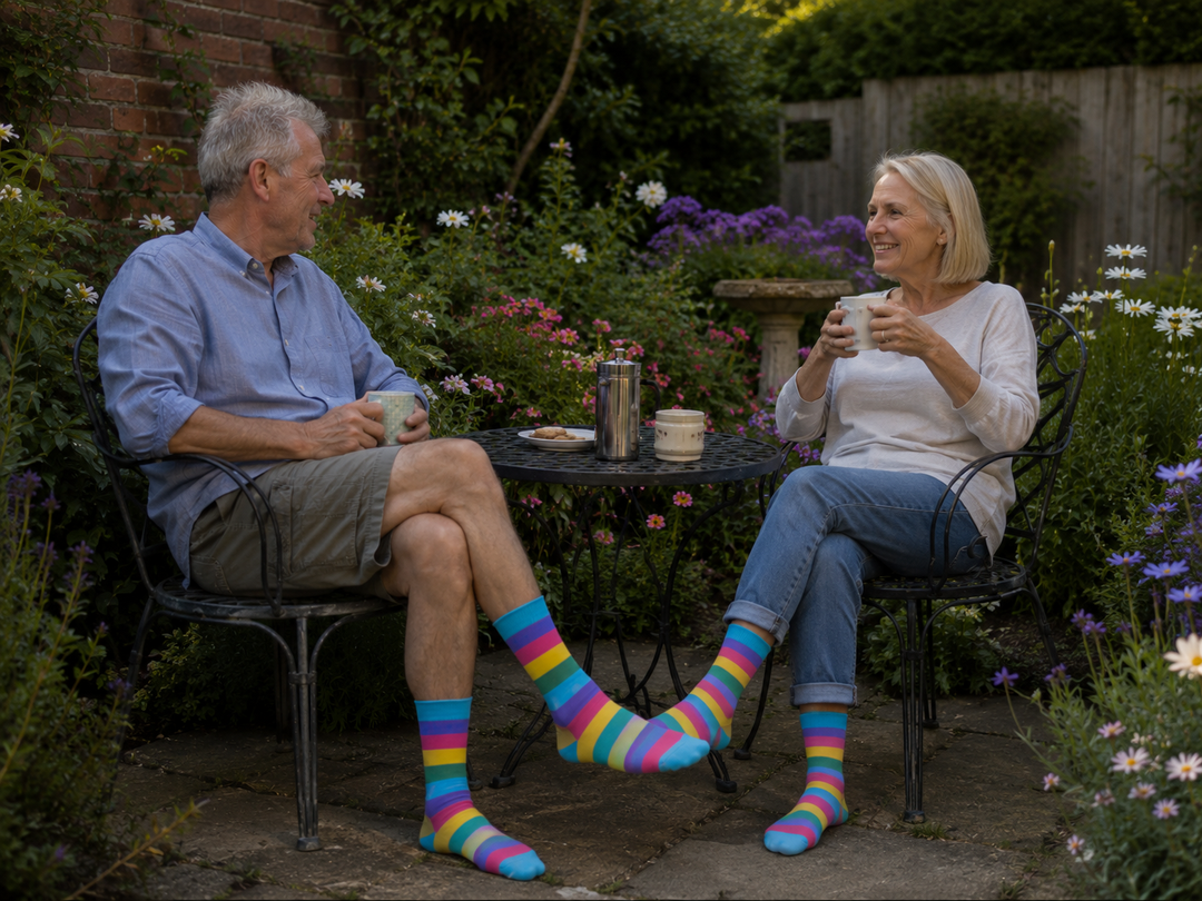 Couple matching stripe socks