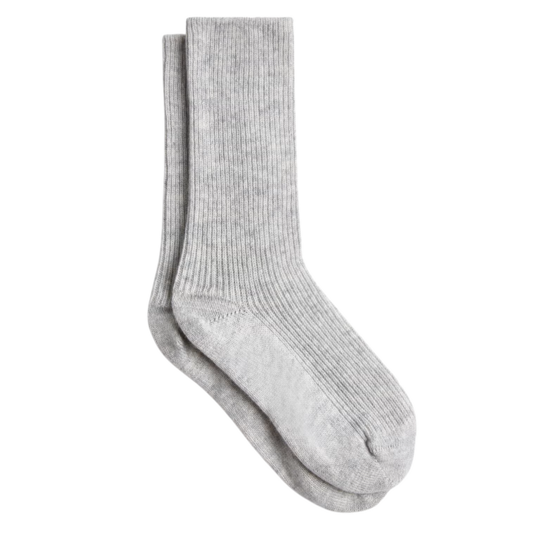 grey cashmere socks | luxury grey cashmere socks | pure cashmere socks | elegant cashmere socks
