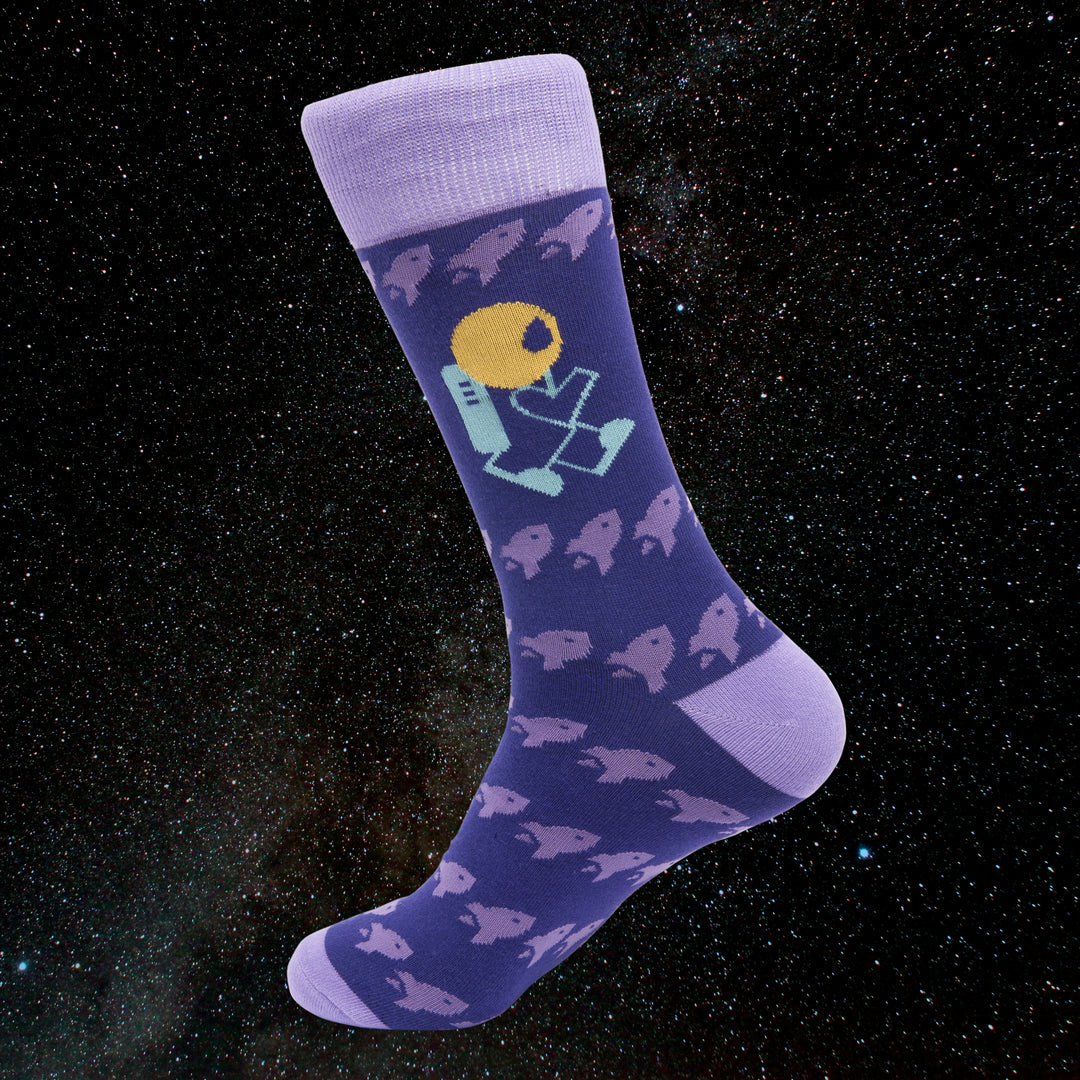 socks for men | purple patterned socks | galaxy collection socks | sock geeks