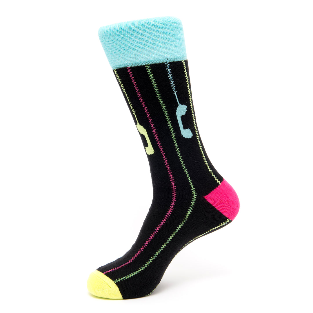 Old Tech Collection | Call Me Socks | Nostalgic Sock Designs | Vintage Style Cotton Socks | Retro Phone Sock Pattern | Sock Geeks Exclusive Designs