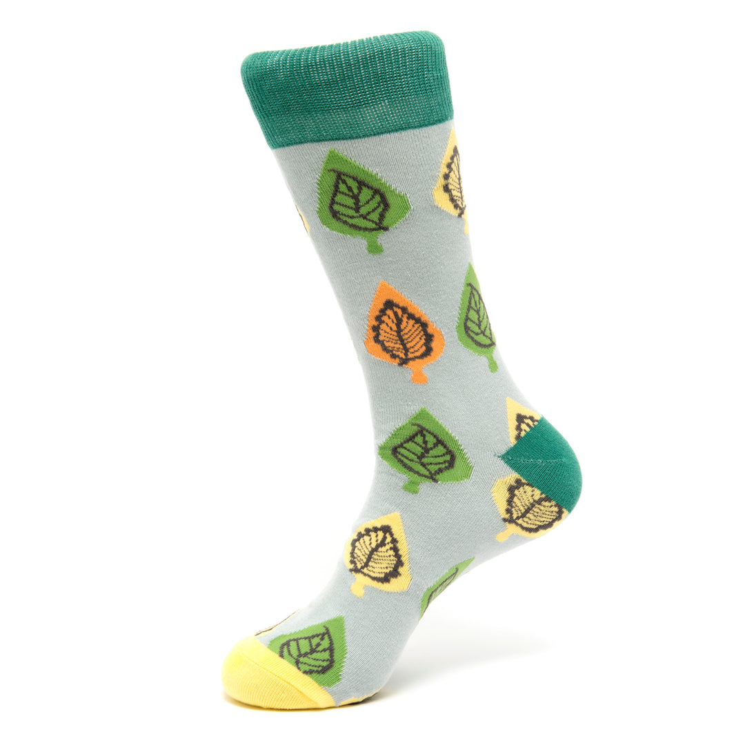 Luxury Cotton Socks | Leaf Socks | Nature Socks | For Him| Fashionable Footwear