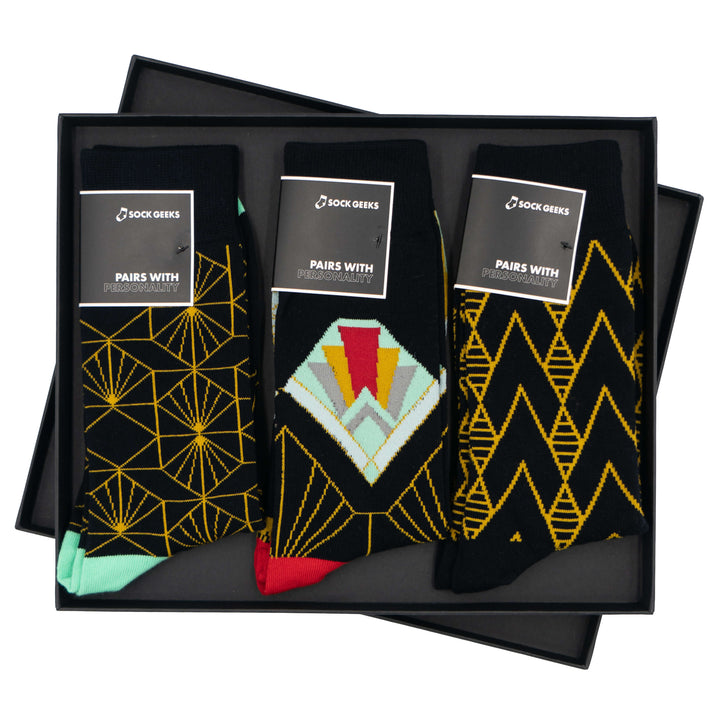 Mens Socks Multipack | 3 Pairs Luxury Sock Gift Box | Luxury Cotton Socks | Sock Geeks 