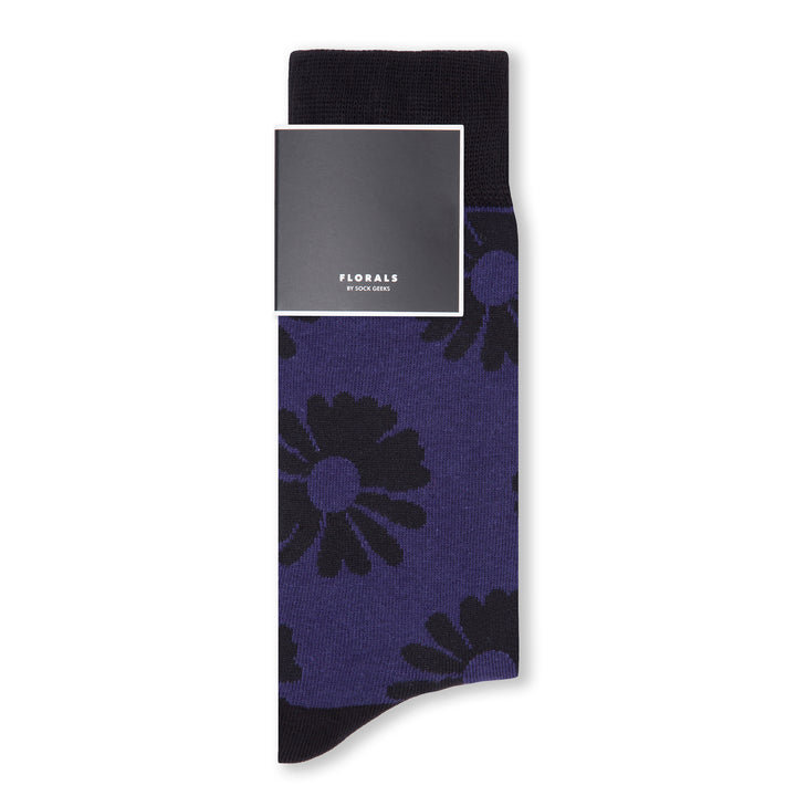 Luxury Socks For Men | Florals Collection - Black Velvet | Sock Geeks