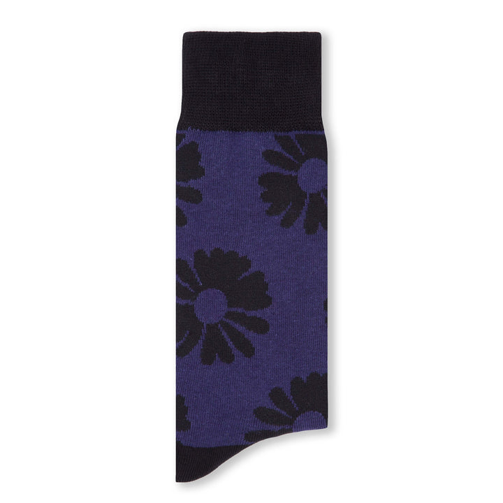 Luxury Socks For Men | Florals Collection - Black Velvet | Sock Geeks