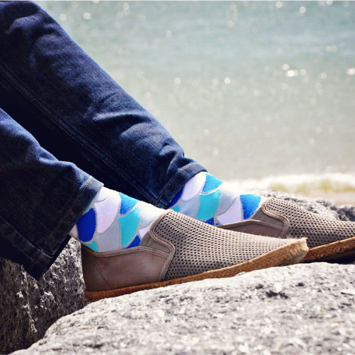 Tide Collection | Ocean-Inspired Socks | Serene Blue Shades | Aquatic Elegance | Stylish Footwear | Comfortable Sock Design